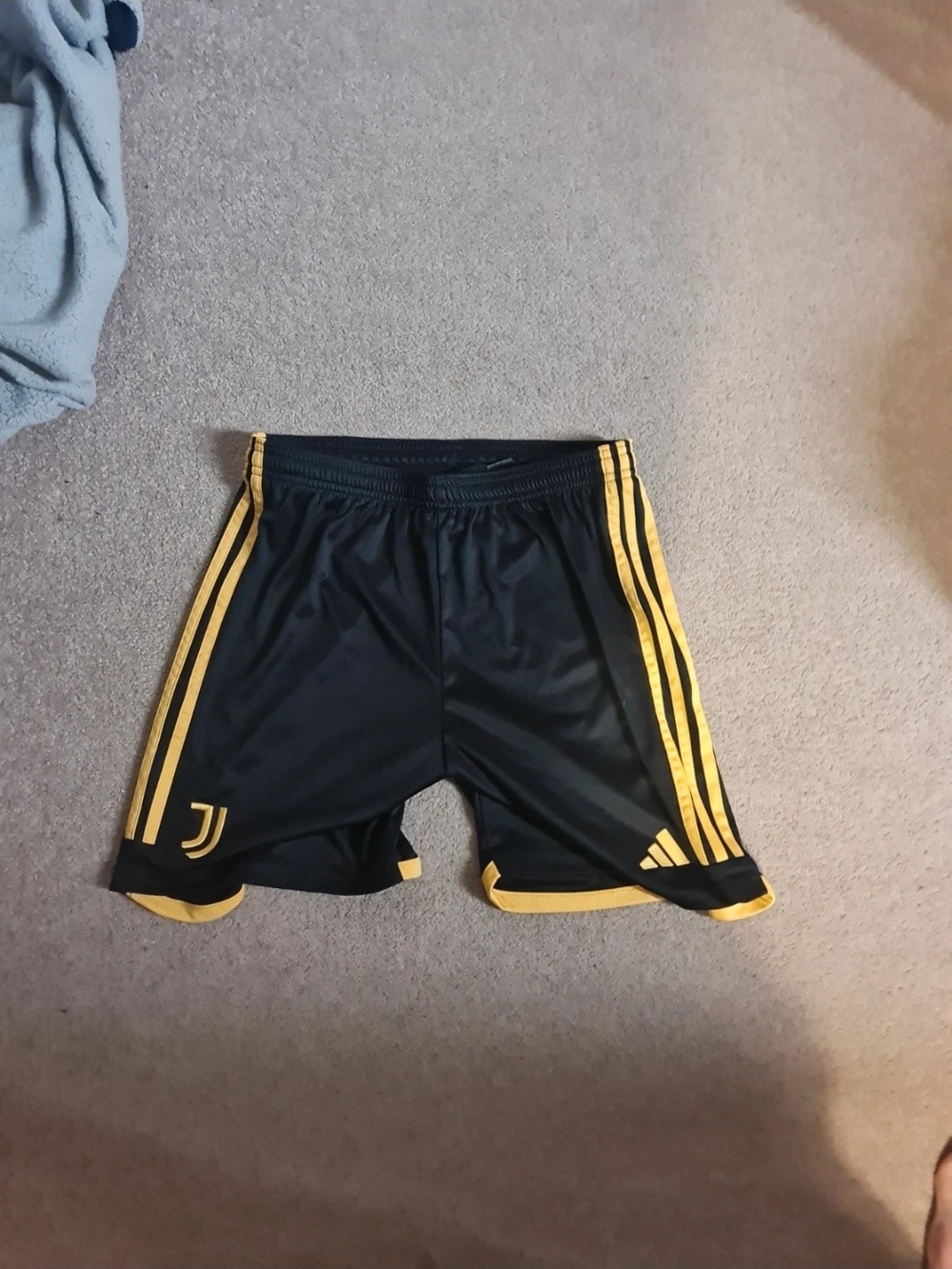 adidas Kids Black and Yellow Athletic Shorts